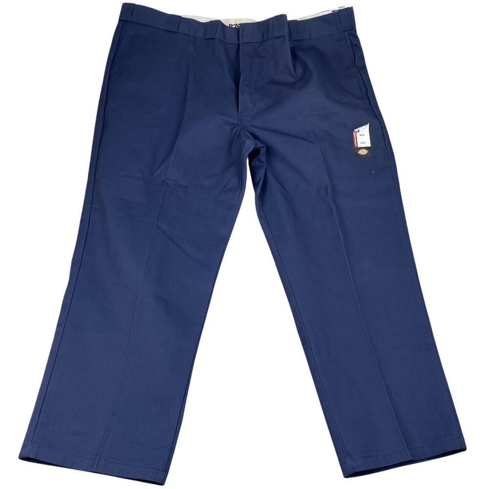 Dickies Men's 874 Work Pants 50X30 Navy Original Fit Polyester Cotton Durable